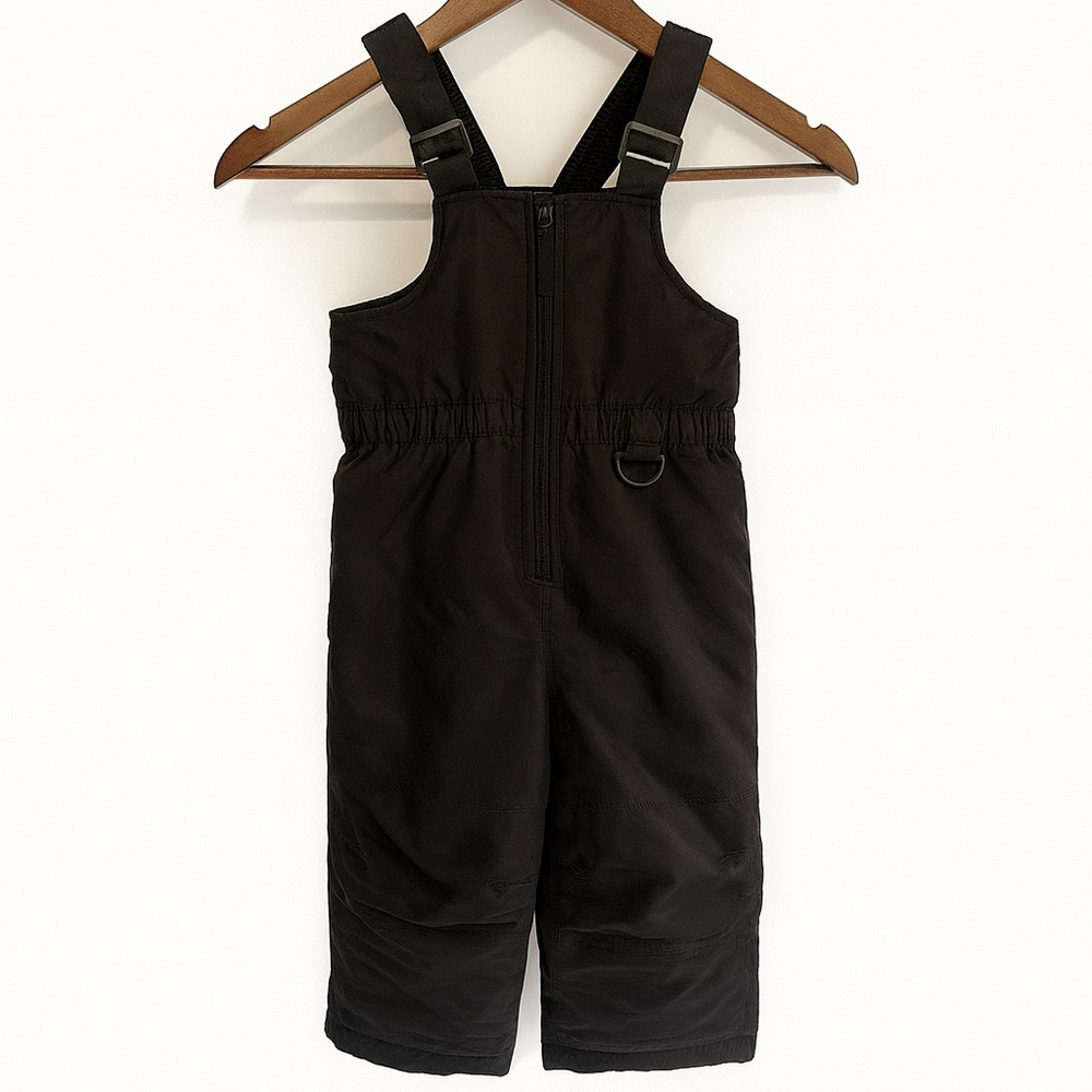 Kids Black Snow Bib Overalls